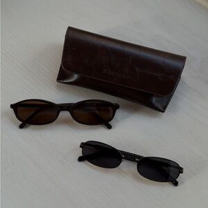 Shevoke Gini Brown Sunglasses (top)